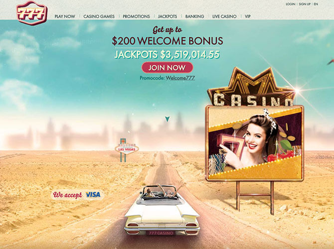 777 Casino Front Page